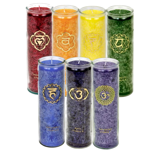 Set Velas Naturales de Estearina Bio Ecológica 7 Chakra