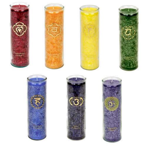 Set Velas Naturales de Estearina Bio Ecológica 7 Chakra - Imagen 2