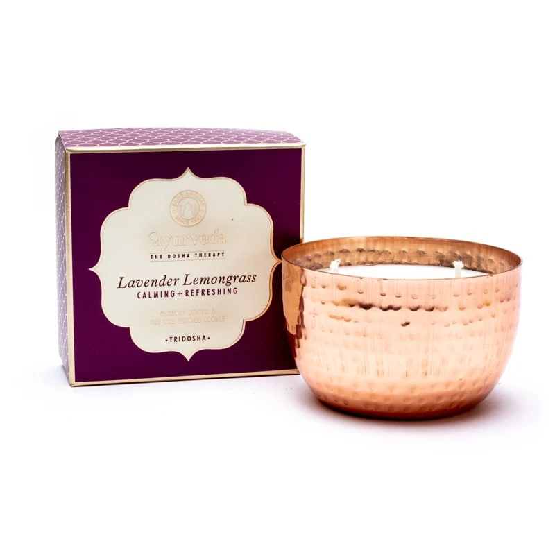Vela Natural Ayurvedica Tridosha Lavanda y Limoncillo 2 mechas - Imagen 2