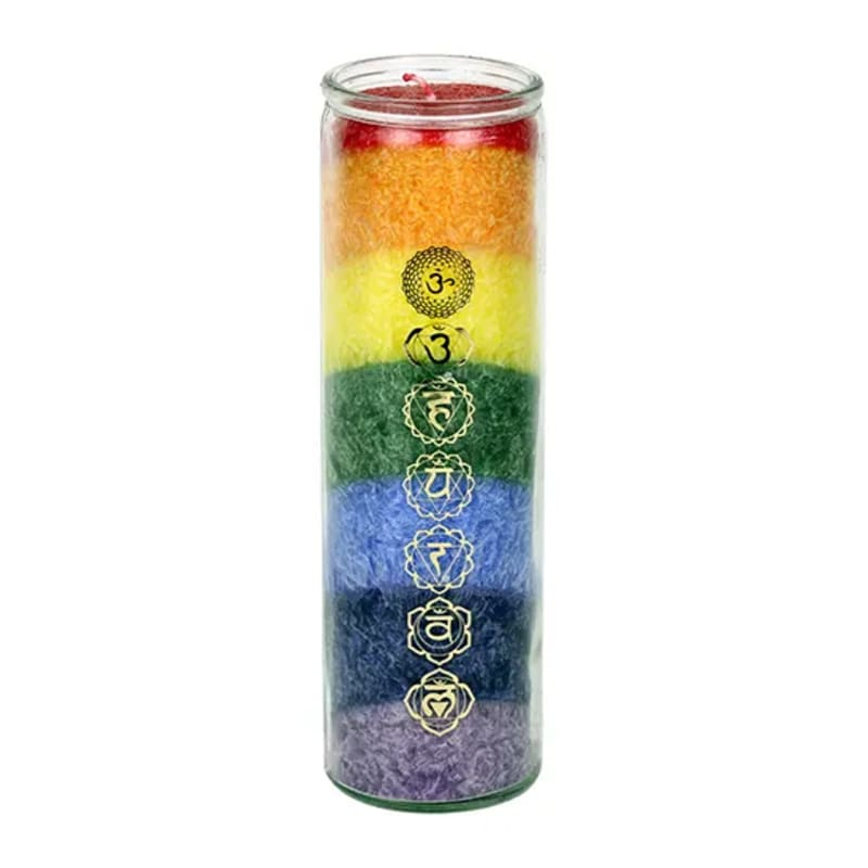 Vela Natural de Estearina 100% Natural Bio 7 Chakra,