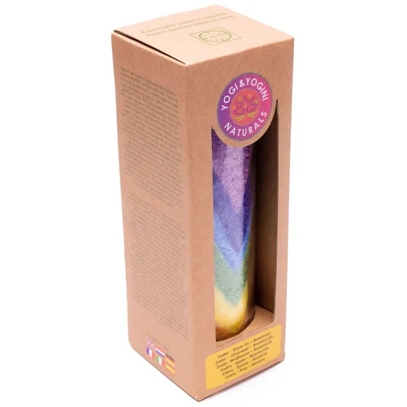 Vela Natural de Estearina 100% Natural Bio 7 Chakra Rainbow - Imagen 2
