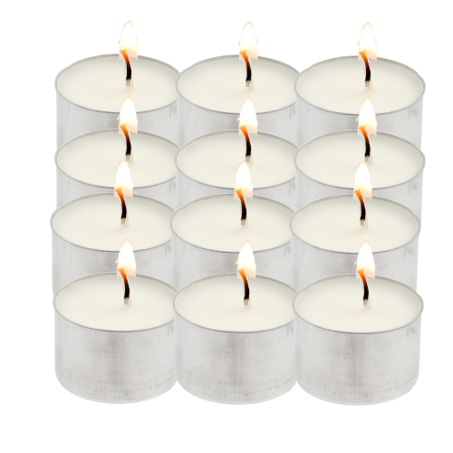 Vela Natural de Estearina 100% Natural Tea Light 8 Horas Pack 12 unidades