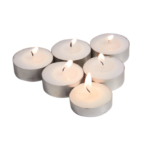 Vela Natural de Estearina 100% Natural Tea Light 