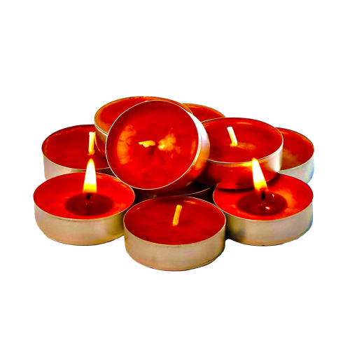 Vela Natural de Estearina 100% Natural Tea Light Rosa