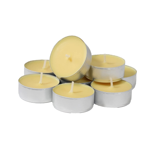Vela Natural de Estearina 100% Natural Tea Light Vainilla