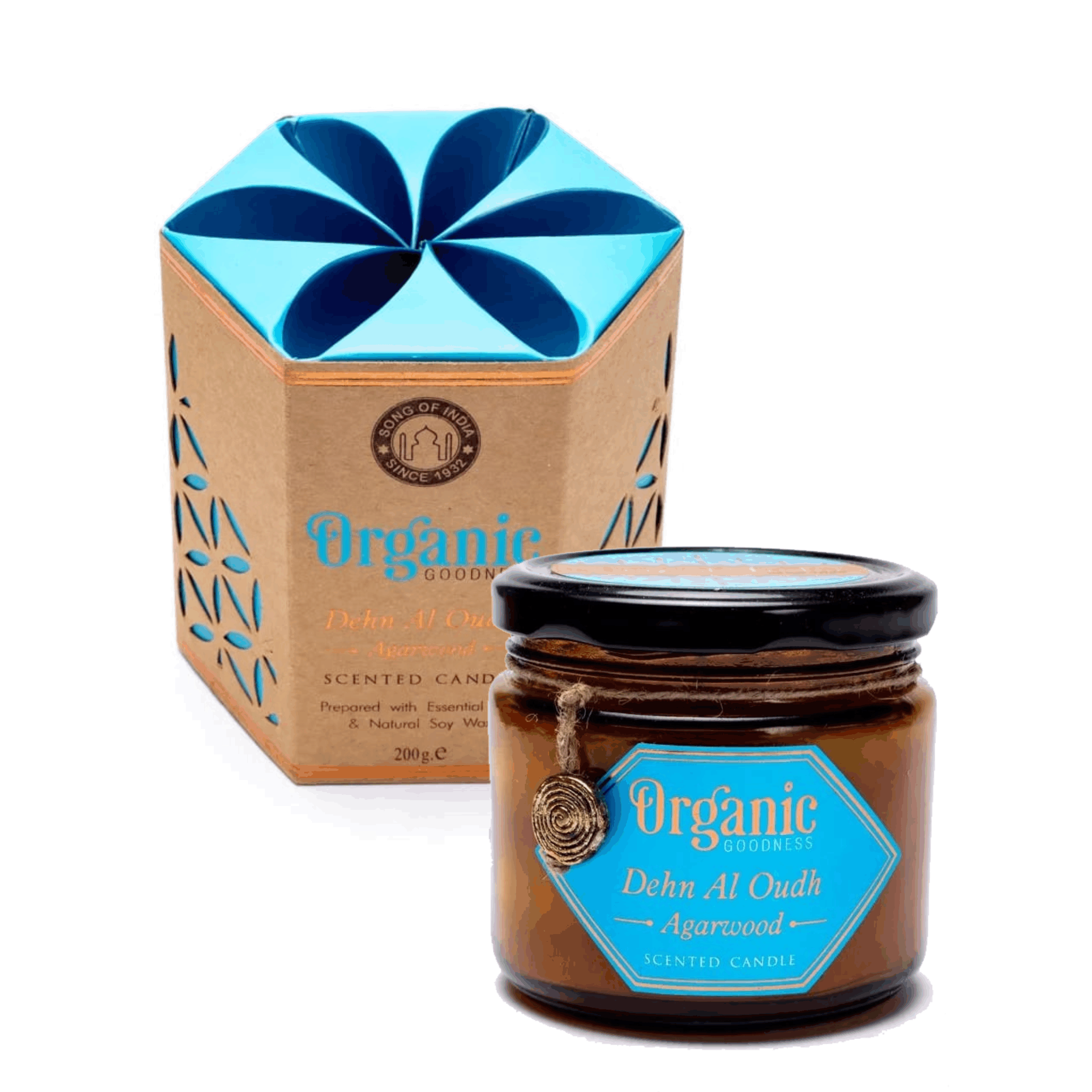 Vela Organic Natural cera de soja madera de Agar - Imagen 2