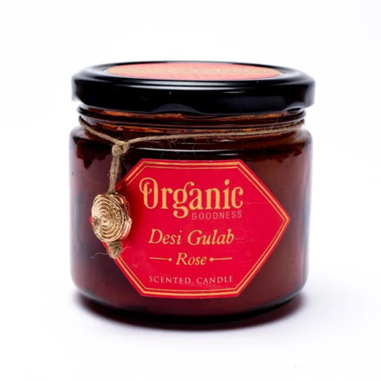 Vela Natural de Soja Organic Rosa Desi Gulab