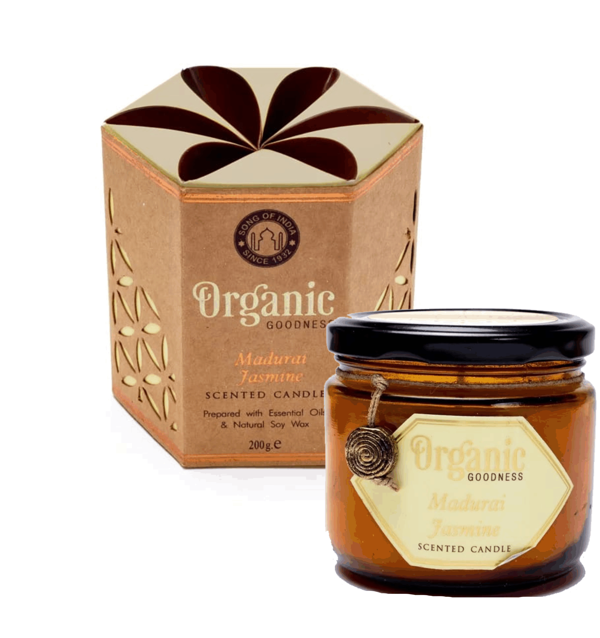 Vela Natural de Soja Organic Jazmín Madurai - Imagen 2