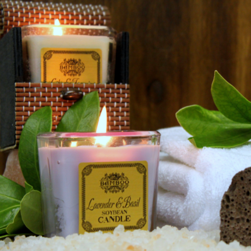 Vela Natural de Cera de Colza BAMBOO Higo & Grosella Negra - Imagen 3