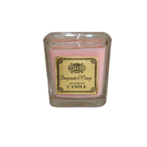 Vela Natural de Cera de Colza BAMBOO Granada & Naranja Dulce - Imagen 2