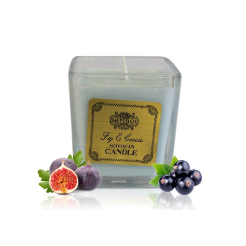 Vela Natural de Cera de Colza BAMBOO Higo & Grosella Negra