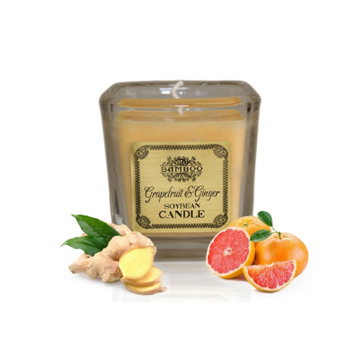 Vela Natural de Cera de Colza BAMBOO Pomelo & Jengibre