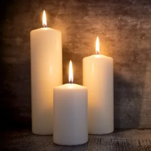 Velón Blanco 100% Natural de Estearina - Imagen 2