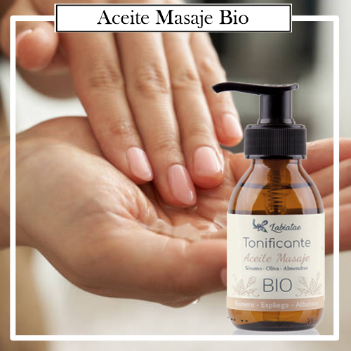 Aceite de Masaje Natural 100 % BIO Ecológico Tonificante