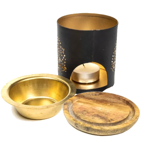 Lamparilla Quemador de Esencias Om Metal - Imagen 2