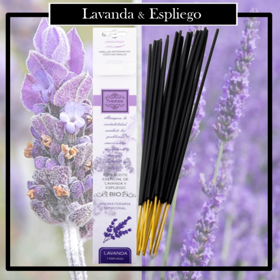 Incienso Artesanal 100 % Natural BIO Ecologico 7 HERBS Lavanda & Espliego